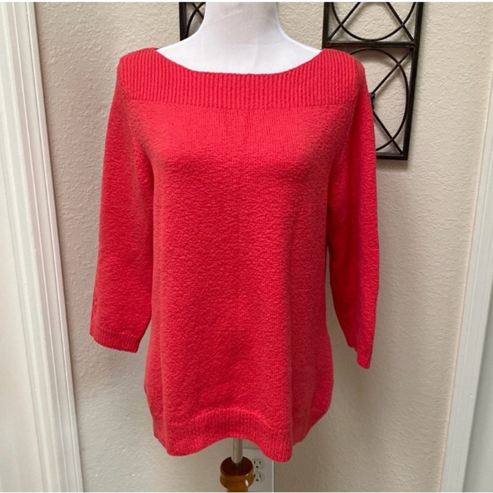 Denim&Co Crew Neck Sweater Lightweight Knit